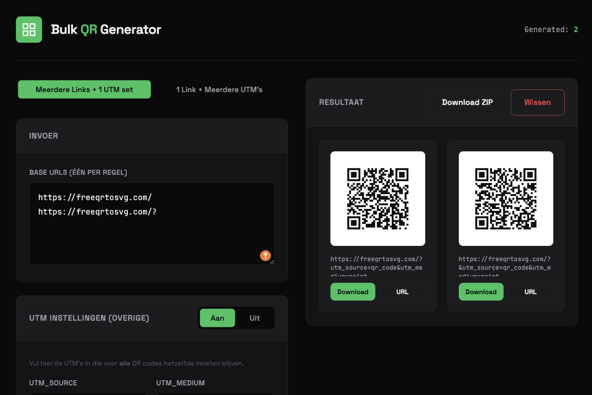 FreeQRtoSVG Interface